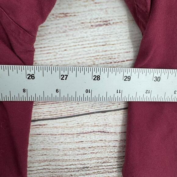Cabela's Long Sleeve Button Down Shirt Mens XL Red Burgundy - Picture 11 of 12